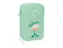 Safta Plumier Escolar Real Betis Balompié Preescolar Triple Cremallera, 37 Piezas, 195x125x55 mm