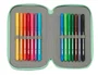 Safta Plumier Escolar Real Betis Balompié Preescolar Triple Cremallera, 37 Piezas, 195x125x55 mm