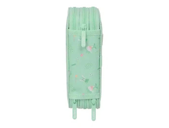 Safta Plumier Escolar Real Betis Balompié Preescolar Triple Cremallera, 37 Piezas, 195x125x55 mm
