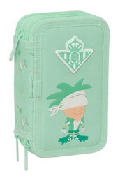 Safta Plumier Triple Estuche Escolar con 37 Piezas, Capacidad 12.5 x 19.5 x 5.5 cm, Para Material de Oficina y Papelería