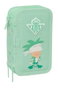 Safta Plumier Triple Estuche Escolar con 37 Piezas, Capacidad 12.5 x 19.5 x 5.5 cm, Para Material de Oficina y Papelería