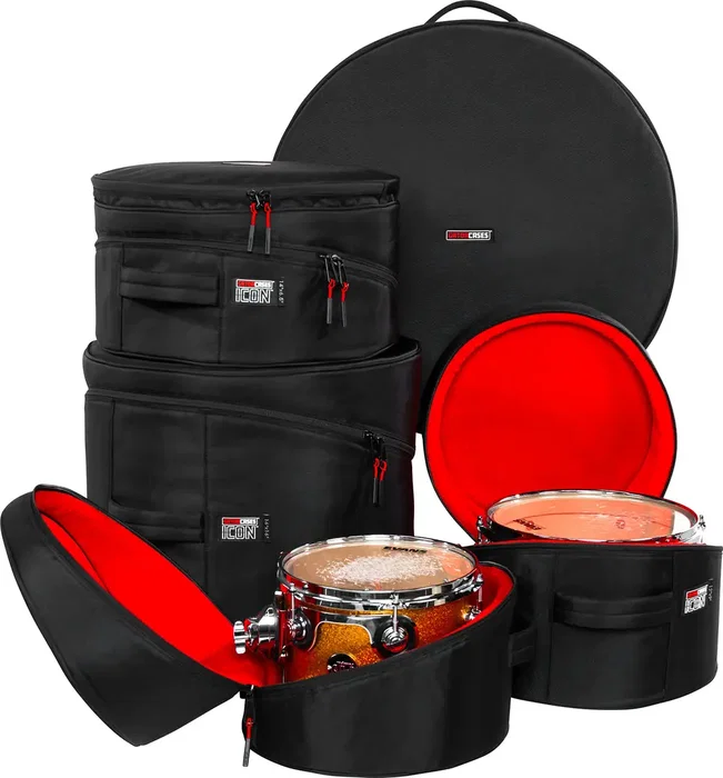Gator Funda G-Icon Set Rock (4 Piezas) para Batería: Bombo 22"x18", Toms 10"x8", 12"x9", Floor Tom 16"x16"
