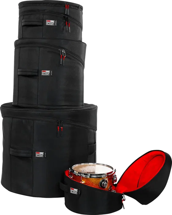 Gator Funda G-Icon Set Rock (4 Piezas) para Batería: Bombo 22"x18", Toms 10"x8", 12"x9", Floor Tom 16"x16"