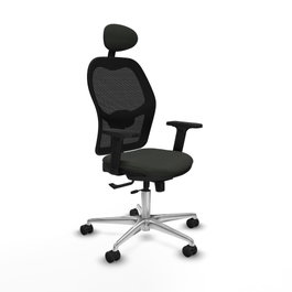 PIQUERAS Y CRESPO Silla de oficina Jorquera Negra con Mecanismo Sincro/Traslack