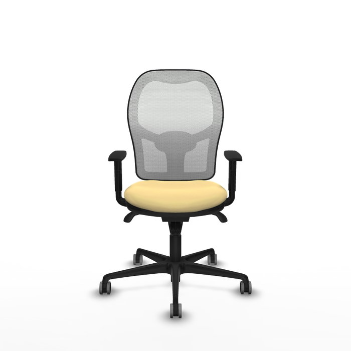 PIQUERAS Y CRESPO Silla de oficina Jorquera con mecanismo sincro, crema y blanco PIQUERAS Y CRESPO Silla de oficina Jorquera con mecanismo sincro, crema y blanco