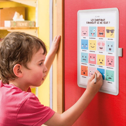 Tarifold 194110 Marco Porta Notas Adhesivo Magnético A4 Gris con Cierre Magnético