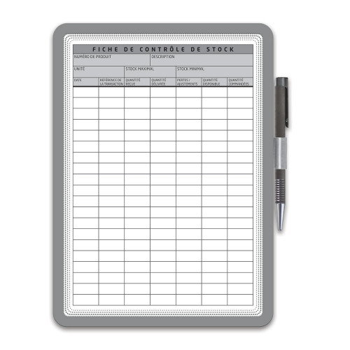 Tarifold 194110 Marco Porta Notas Adhesivo Magnético A4 Gris con Cierre Magnético