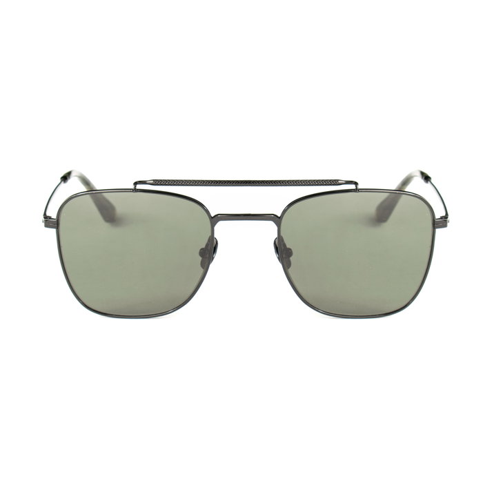 Belstaff BECKHAM-S130 Gafas de sol para hombre con montura negra y cristales verdes