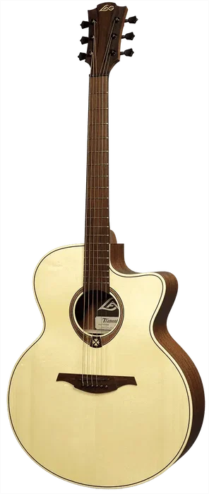LAG Guitarra Acústica Jumbo Cutaway Tramontane 177 A/E Abeto Engelmann, Khaya - Natural Satinado