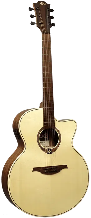 LAG Guitarra Acústica Jumbo Cutaway Tramontane 177 A/E Abeto Engelmann, Khaya - Natural Satinado