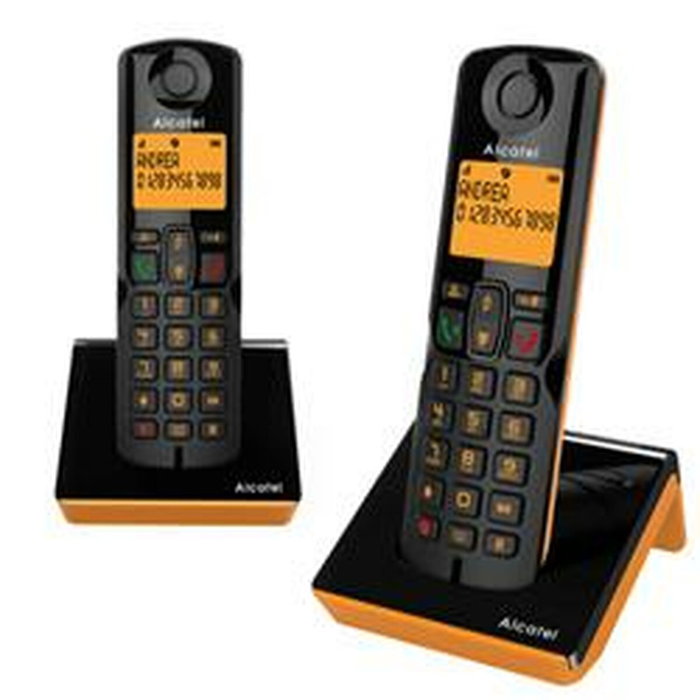 Alcatel S280 Teléfono DECT con manos libres y bloqueo de llamadas Negro/Naranja Alcatel S280 Teléfono DECT con manos libres y bloqueo de llamadas Negro/Naranja