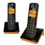 Alcatel S280 Teléfono DECT con manos libres y bloqueo de llamadas Negro/Naranja