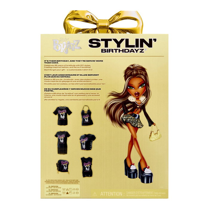 MGA Muñeca Sasha con Camiseta Birthday Stylin Bratz