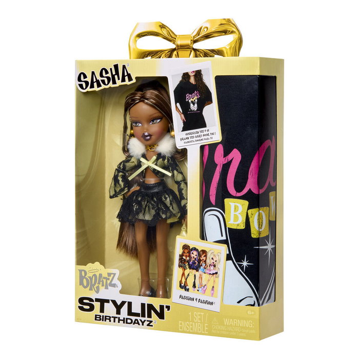 MGA Muñeca Sasha con Camiseta Birthday Stylin Bratz
