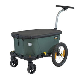 Burley Hopper Remolque 3 en 1 para Bicicleta, Vagón y Cochecito (Opcional), Plegable, 115L, Capacidad 45kg, Ruedas 16"
