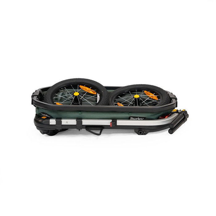 Burley Hopper Remolque 3 en 1 para Bicicleta, Vagón y Cochecito (Opcional), Plegable, 115L, Capacidad 45kg, Ruedas 16"