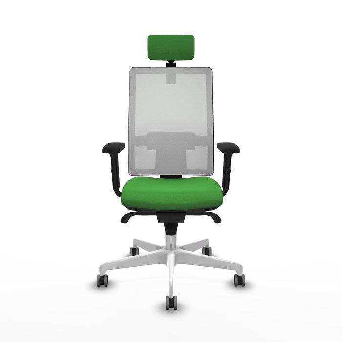 PIQUERAS Y CRESPO Silla de oficina Horna con mecanismo Sincro, Tela Verde y Malla Blanca PIQUERAS Y CRESPO Silla de oficina Horna con mecanismo Sincro, Tela Verde y Malla Blanca