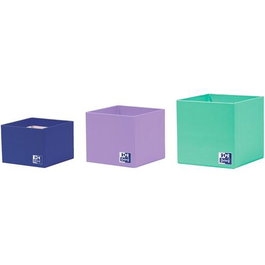 Oxford Organizador Sobremesa 3 Cubiletes Encajables C-Surtidos 8,5x8,5cm 9,5x9,5cm 10,5x10,5cm