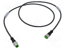 MURRELEKTRONIK Cable para sensores M12 macho recto a M12 hembra recto, 4 pines, 1m