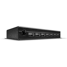 Lindy Hub USB 2.0 Type-B 42794, 480 Mbit/s, Negro, Metal, Cable 1.8m