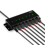Lindy Hub USB 2.0 Metálico de 7 Puertos Negro