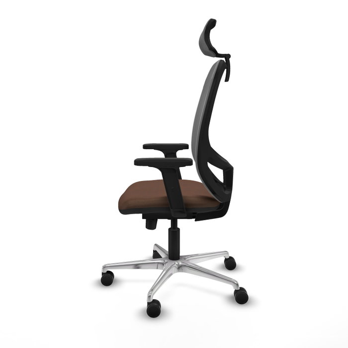 PIQUERAS Y CRESPO Silla de oficina Cilanco con mecanismo Sincro/Traslack Marrón y Gris
