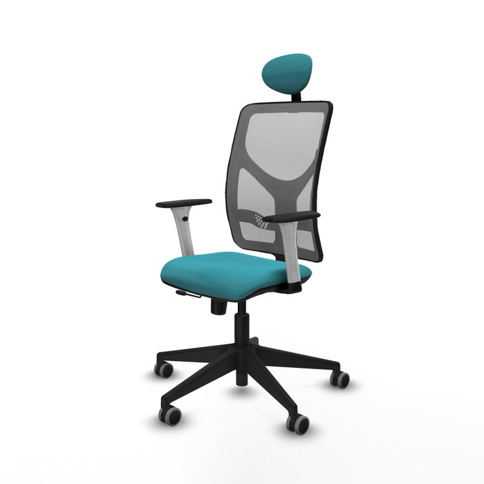 PIQUERAS Y CRESPO Silla de oficina Motilla con mecanismo Sincro/Traslack, Turquesa y Gris PIQUERAS Y CRESPO Silla de oficina Motilla con mecanismo Sincro/Traslack, Turquesa y Gris
