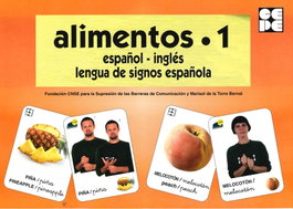 CEPE Alimentos 1 Baraja español inglés Lengua de signos