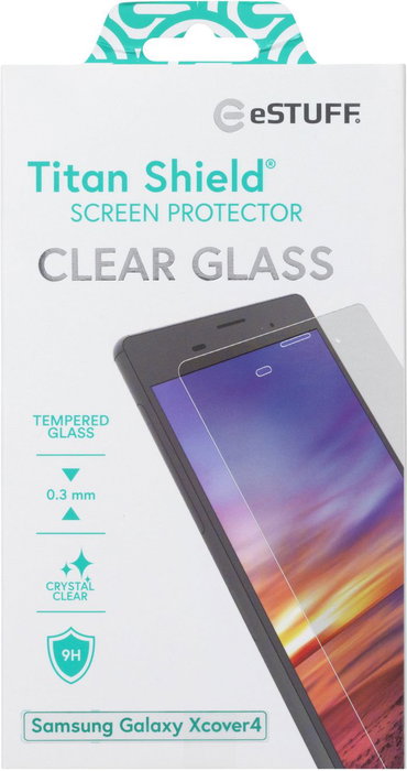 eSTUFF Protector de Pantalla Titan Shield de Vidrio Templado 9H Compatible con Fundas para Samsung Galaxy Xcover 4 - Incluye Kit de Limpieza eSTUFF Protector de Pantalla Titan Shield de Vidrio Templado 9H Compatible con Fundas para Samsung Galaxy Xcover 4 - Incluye Kit de Limpieza