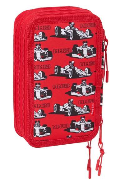 Safta Plumier Triple Estuche Escolar con 37 Piezas, Capacidad 12.5 x 19.5 x 5.5 cm, Para Material de Oficina y Papelería