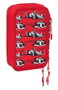 Safta Plumier Triple Estuche Escolar con 37 Piezas, Capacidad 12.5 x 19.5 x 5.5 cm, Para Material de Oficina y Papelería