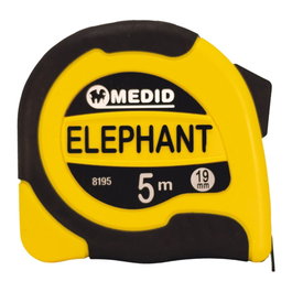 Medid Flexómetro Elephant Bimaterial 5 m x 19 mm Escala Amarilla Negro
