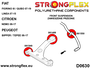 StrongFlex Kit de Silentblocks SPORT para Suspensión Delantera y Eje 066078A