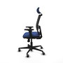 PIQUERAS Y CRESPO Silla de oficina Yunquera con mecanismo Sincro, Azul marino y Negro