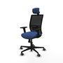 PIQUERAS Y CRESPO Silla de oficina Yunquera con mecanismo Sincro, Azul marino y Negro