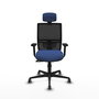 PIQUERAS Y CRESPO Silla de oficina Yunquera con mecanismo Sincro, Azul marino y Negro