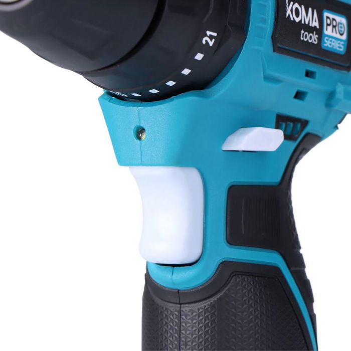 Koma Tools Kit Taladro Percutor Brushless 12V, Modelo 12V-TPB-K, con Batería 2.0Ah, Cargador y Maletín de Accesorios (Puntas, Portapuntas Imantado)