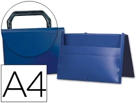 Liderpapel Carpeta portadocumentos con broche y asa Azul DIN A4