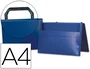 Liderpapel Carpeta portadocumentos con broche y asa Azul DIN A4