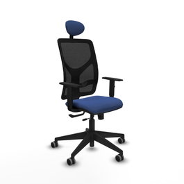 PIQUERAS Y CRESPO Silla de oficina Motilla Azul marino y Negro