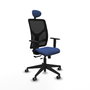 PIQUERAS Y CRESPO Silla de oficina Motilla Azul marino y Negro