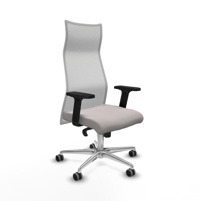 PIQUERAS Y CRESPO Sillón Albacete Blanco con Mecanismo Sincro y Base de Aluminio PIQUERAS Y CRESPO Sillón Albacete Blanco con Mecanismo Sincro y Base de Aluminio