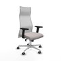 PIQUERAS Y CRESPO Sillón Albacete Blanco con Mecanismo Sincro y Base de Aluminio