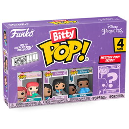 FUNKO Disney Princesas Ariel Bitty POP Figuras Coleccionables con Base Acrílica Misteriosa - Pack de 4