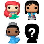 FUNKO Disney Princesas Ariel Bitty POP Figuras Coleccionables con Base Acrílica Misteriosa - Pack de 4