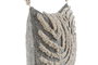 DKD Home Decor Cojín Relief23 con Borlas Gris y Blanco