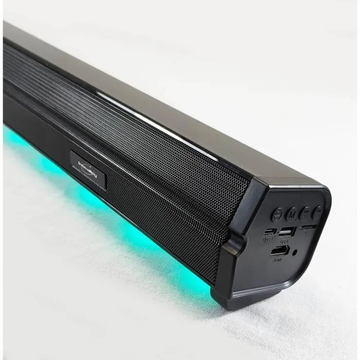 Inovalley Barra de Sonido BS11 - 60W LED Bluetooth V5.0 HDMI USB 2.0 micro SD FM Batería 2400mAh