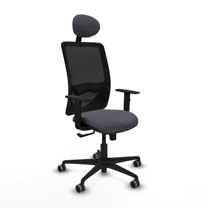 PIQUERAS Y CRESPO Silla de oficina Zulema con Mecanismo Sincro, Gris oscuro y Negro PIQUERAS Y CRESPO Silla de oficina Zulema con Mecanismo Sincro, Gris oscuro y Negro