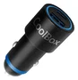 CoolBox Cargador para Coche 48W con Puertos USB-A y USB-C, Negro/Azul