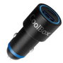 CoolBox Cargador para Coche 48W con Puertos USB-A y USB-C, Negro/Azul